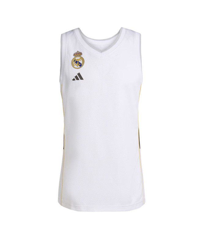 T-shirt Débardeur de Basket-ball adidas Real Madrid Bb Homme Blanc