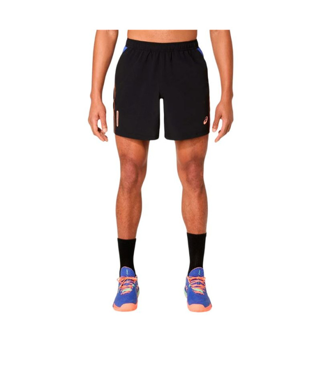 Pantalons de Pádel ASICS Padel Court 7In Short Homme Noir/Bleu Cobalt