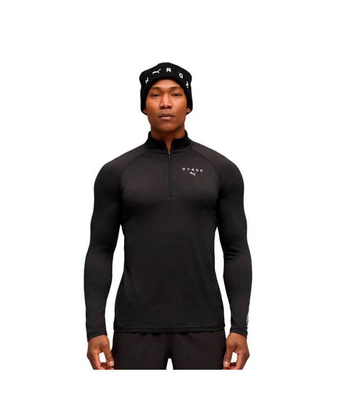 T-shirt de Fitness Puma X Hyrox 1/4 Z Homme Noir