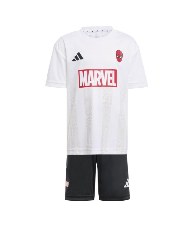 Ensemble adidas Lk Mrvl Sm Tset Enfant Blanc/Noir