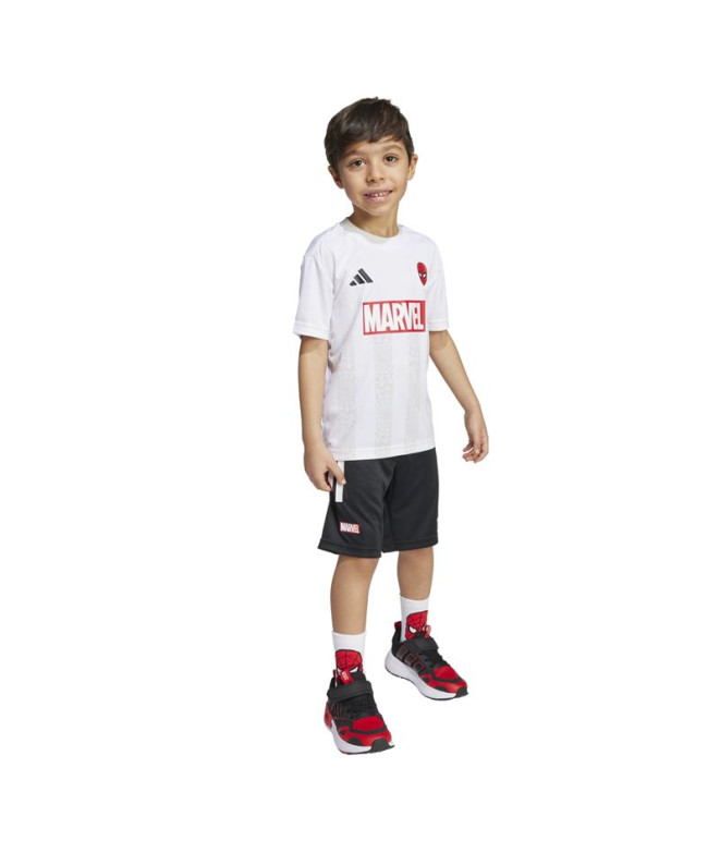 Ensemble adidas Lk Mrvl Sm Tset Enfant Blanc/Noir