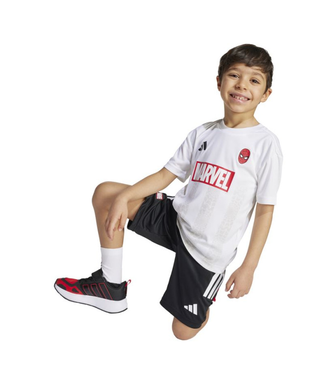 Ensemble adidas Lk Mrvl Sm Tset Enfant Blanc/Noir