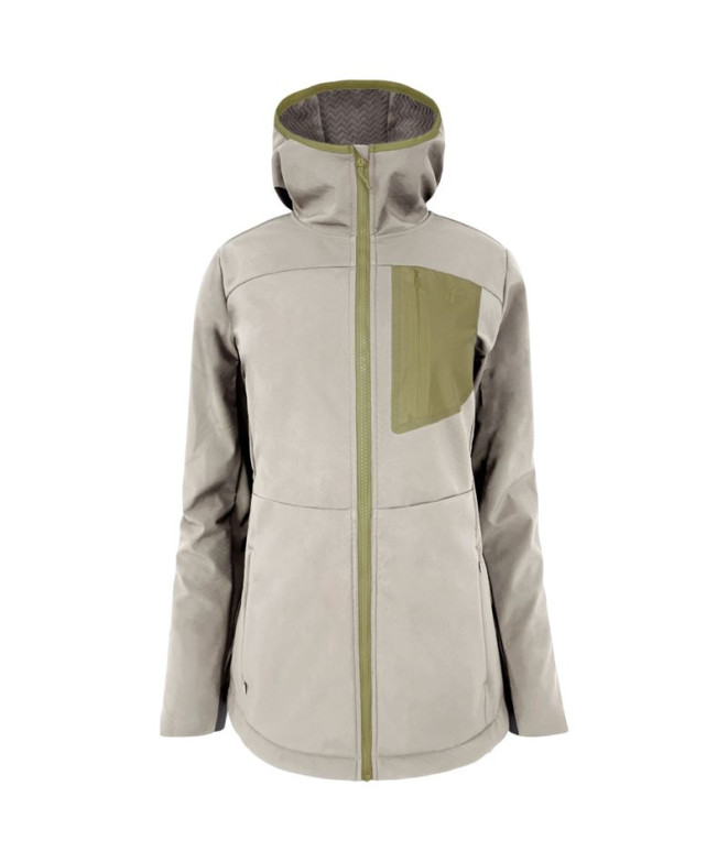 Cortavientos y softshells de Montaña Joluvi Alpha Mujer Crudo Gris Fosil