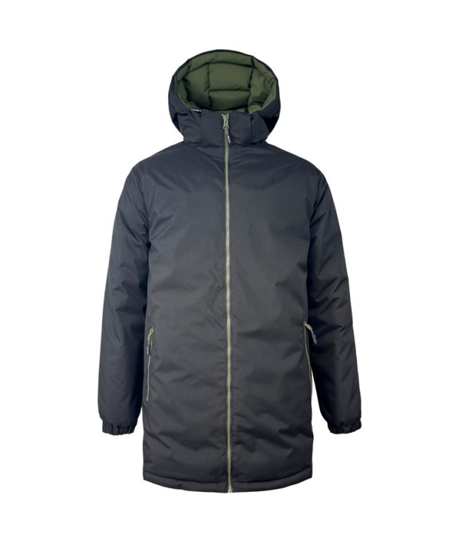 Chaqueta de Casual Anorack Joluvi Dipa Long Negro - Verde Oliva Negro