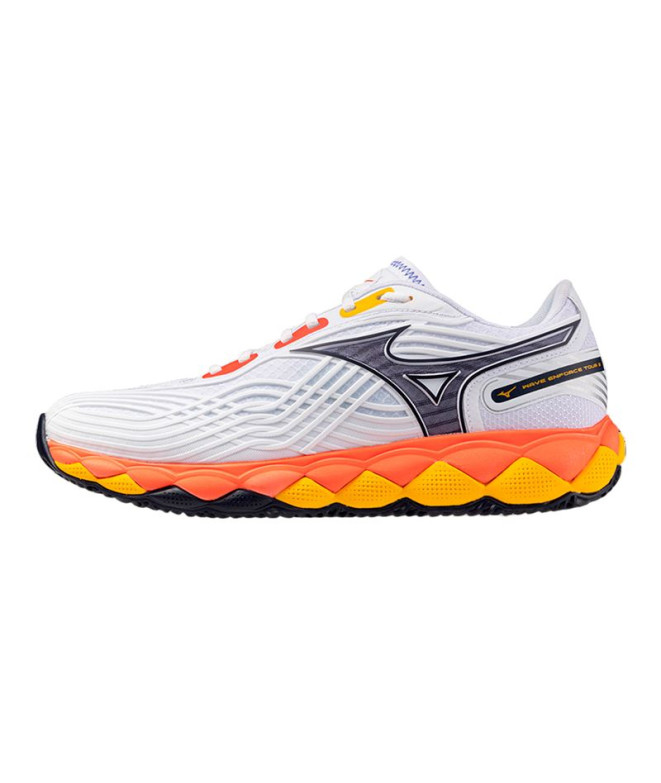 Sapatilhas de Pádel Mizuno Wave Enforce Tour 2 Cc Homem Branco/Azul/Coral
