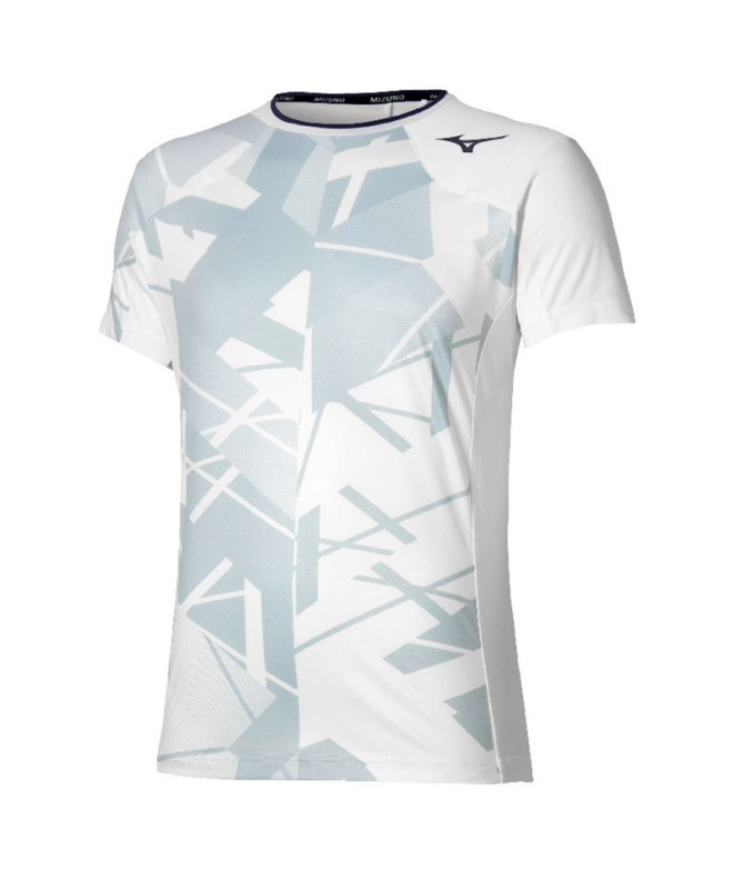 T-shirt de Pádel Mizuno Db Shadow Graphic Ss Tee Homme Blanc / Gray