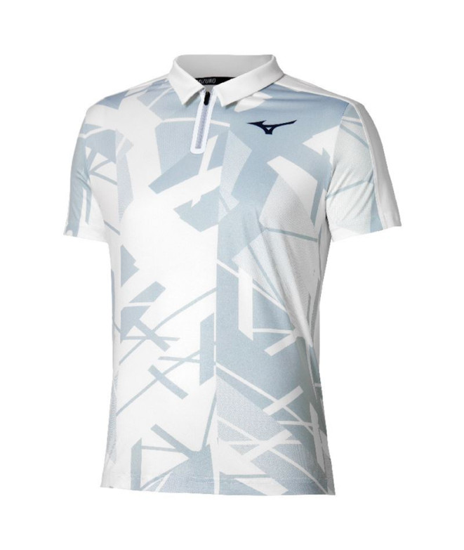 Polo de Running Mizuno Daybreakers Shadow Ss Polo Homme Blanc / Gris