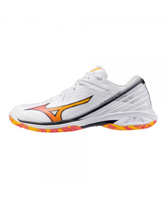 Sapatilhas de Badminton Mizuno Wave Claw 3 Branco/Cítrico/Azul