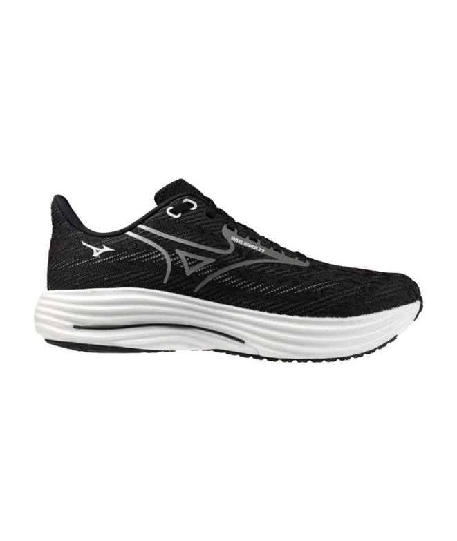 Chaussures de Running Mizuno Wave Rider 29 Homme Noir/Teinte tranquille/Noir