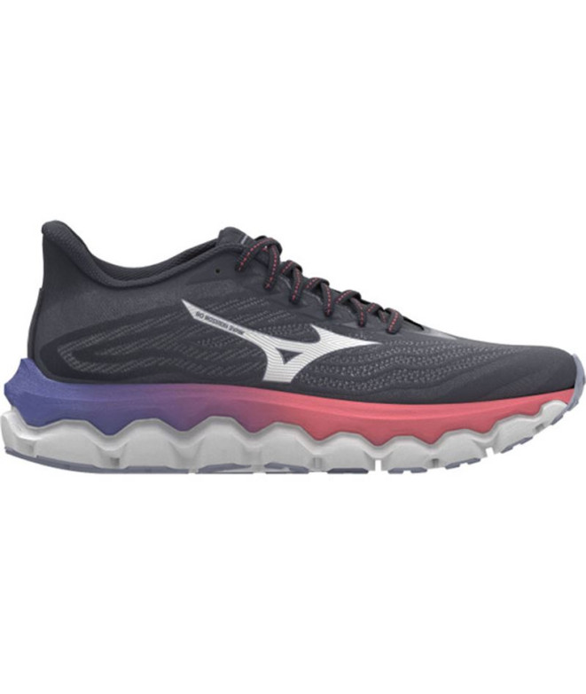 Chaussures de Running Mizuno Wave Horizon 8 Femme Gris/Blanco/Striking Co