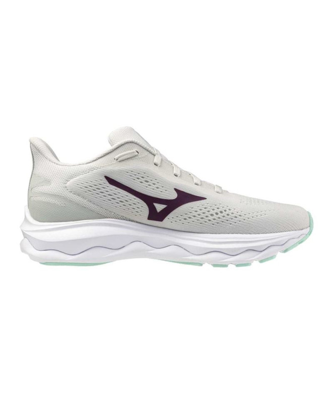 Chaussures de Running Mizuno Wave Serene 2 Femme Blanc/Violet/Glace Gre