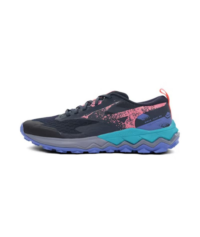 Sapatilhas de Trail Mizuno Wave Ibuki 5 Mulher Azul/Coral/I