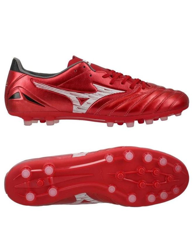 Botas de Fútbol Mizuno Morelia Neo IV Pro Ag Rojo/Blanco/Negro