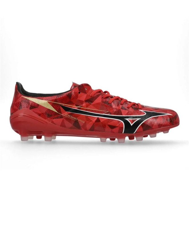 Bottes de Football Mizuno Mizuno Alpha II Elite Ag Rouge/Noir/Or