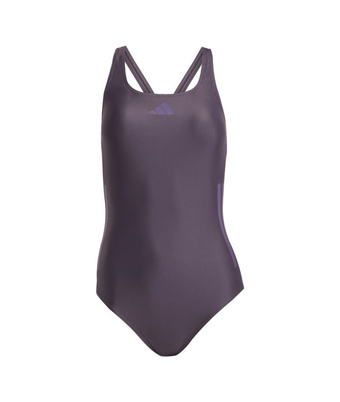 Maillot de bain de Natation adidas 3Stripes Bld Femme Violet