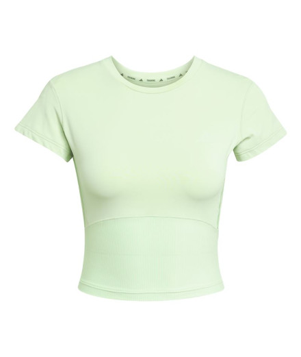 Camiseta de Fitness adidas Hyg Rib Baby Mulher Verde