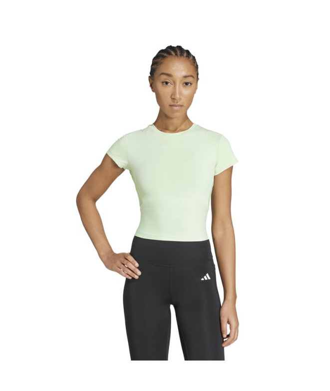 T-shirt de Fitness adidas Hyg Rib Baby Femme Verte