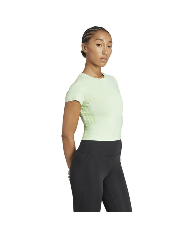 T-shirt de Fitness adidas Hyg Rib Baby Femme Verte