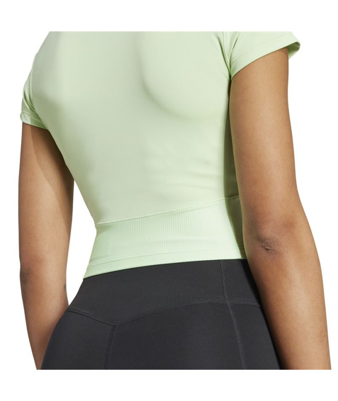 T-shirt de Fitness adidas Hyg Rib Baby Femme Verte