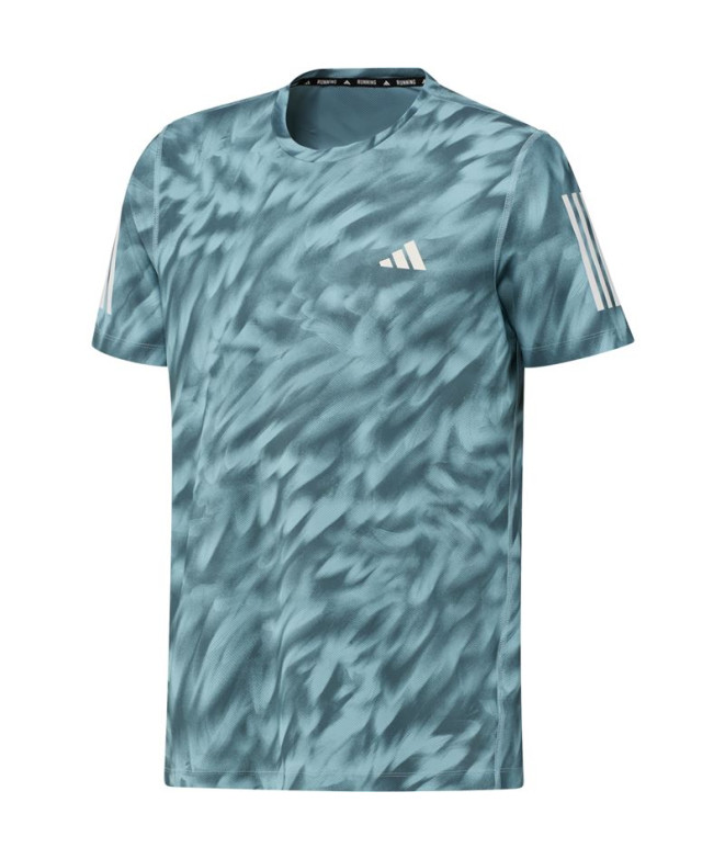 Camisa de Running adidas Otr Aop Tee Hombre Verde