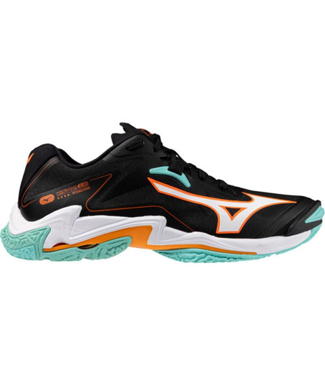 Chaussures de Volley-ball Mizuno Wave Lightning Z8 Noir/Tangelo/Vert