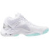 Chaussures de Volley-ball Mizuno Wave Lightning Z8 Mid Femme Blanc/Bleu