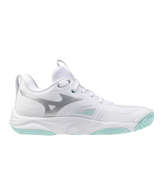 Zapatillas de Voleibol Mizuno Wave Momentum Elite Mujer Blanco/Azul