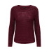 Moletom Only Onlgeena Xo L/S Pullover Knt Noos Mulher Cabernet