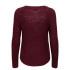 Moletom Only Onlgeena Xo L/S Pullover Knt Noos Mulher Cabernet