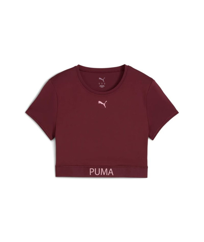 Camiseta de Fitness Puma W Strong -,Ruby Shimmer, Mujer