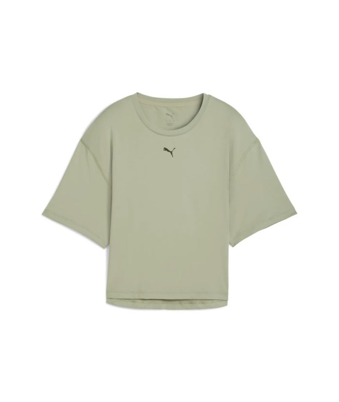 T-shirt de Fitness Puma W Cloudspun Relaxed,Lux Army, Femme