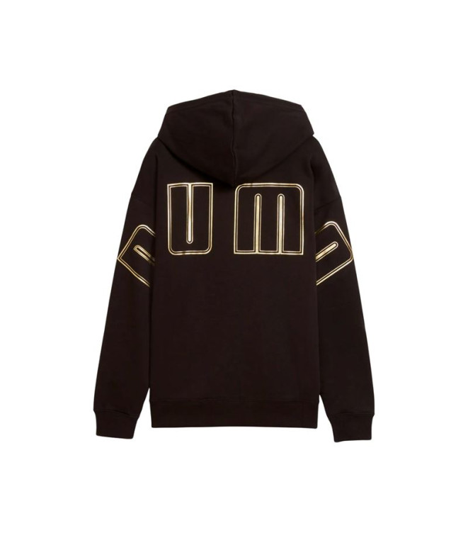 Sudadera Puma Maximal Metallic Com, Black, Mujer