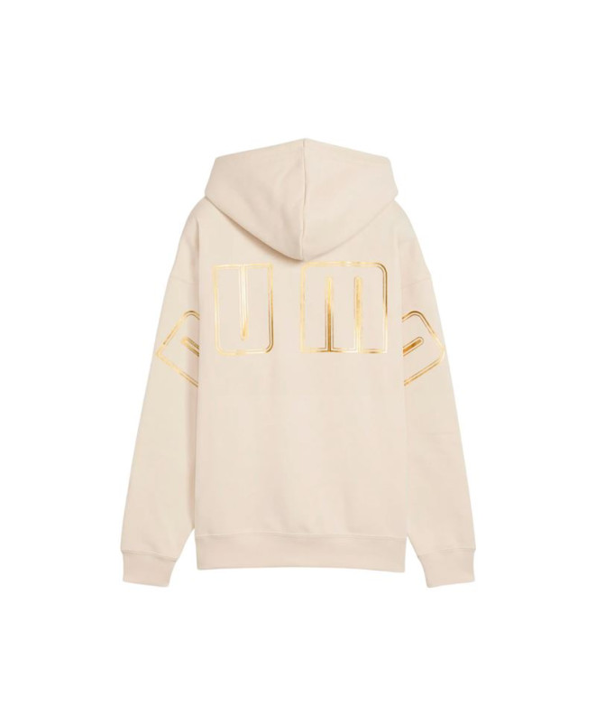 Sudadera Puma Maximal Metallic Com Mujer Beige
