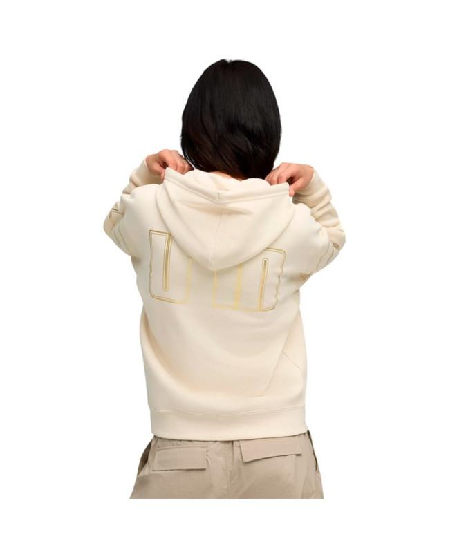 Sweat Puma Maximal Metallic Com Femme Beige