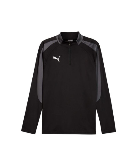 Camiseta de Futebol Puma Individualliga 1/4 Z, Preto-Pum,...