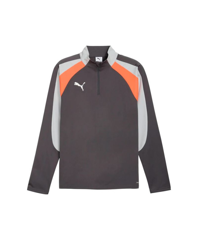 Camiseta de Fútbol Puma Individualliga 1/4 Z,Shadow Gray-Pu, Hombre