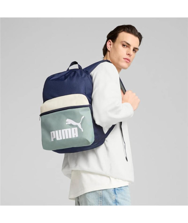 Mochila Puma Phase Color Block Homem Azul Marinho