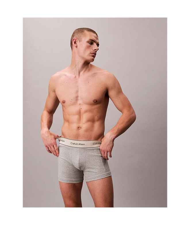 Calzoncillos Calvin Klein Trunks 3 PK Hombre Beige