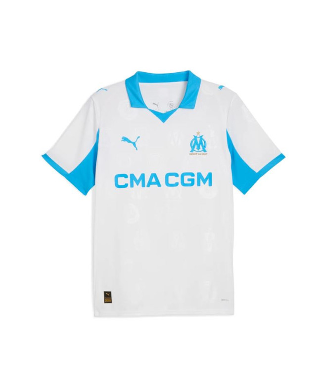 T-shirt de Football Puma Olympique de Marseille Repli 25/26 Blanc/Bleu