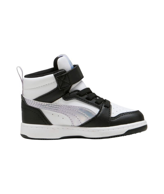 Sapatilhas Puma Rebound V6 Mid Preto Lilás Bebês