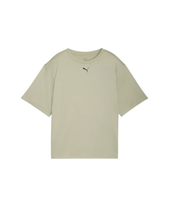 Camiseta de Fitness Puma W Tad Essentialsential Rela,Lux Army, Mujer