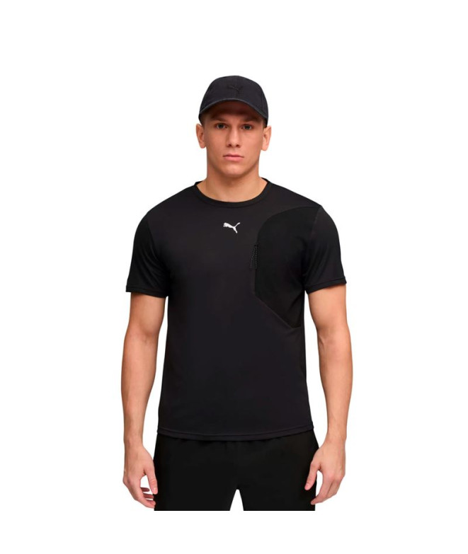 T-shirt de Fitness Puma M Flex Pocket, Noir, Homme