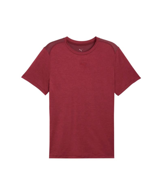 T-shirt de Fitness Puma M Cloudspun, Ruby Shimmer Heathe, Homme