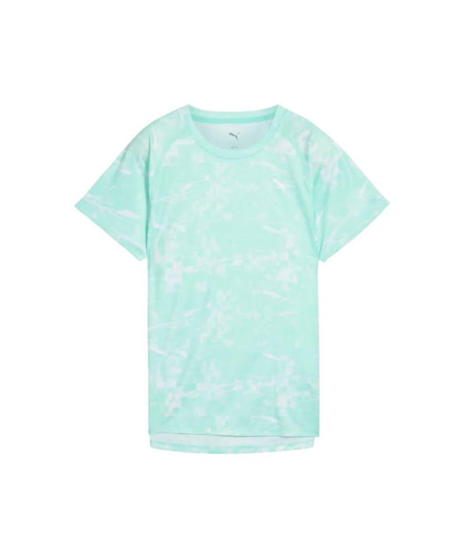 T-shirt de Running Puma W Run Velocity Aop Mint Mel Femme