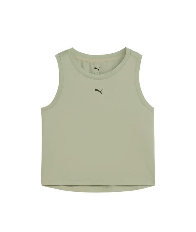 Camiseta de Fitness Puma W Cloudspun Sleevele,Lux Army, Mujer