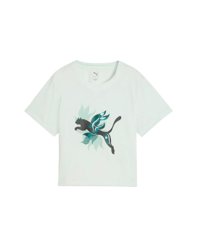 Camiseta de Fitness Puma W Green Terrains Fas,Sage Fros Mujer