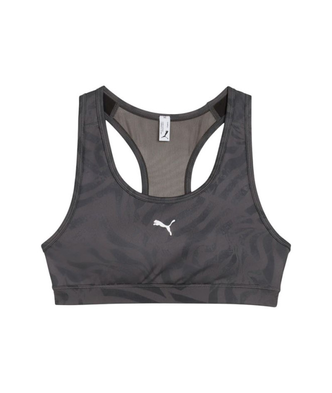 Sujeitador desportivo de Fitness Puma 4Keeps – Almofadado, Cinza Escuro-Aw-, Mulher