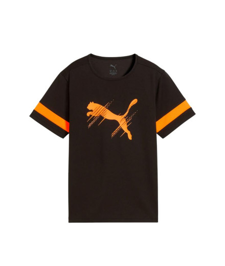 Camiseta de Futebol Puma Attacanto Logo, Preto-H, Infantil