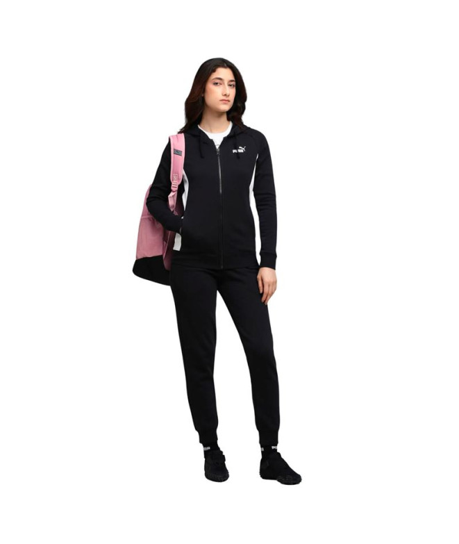 Survêtement Puma FullZip Hooded Swea Femme Noir