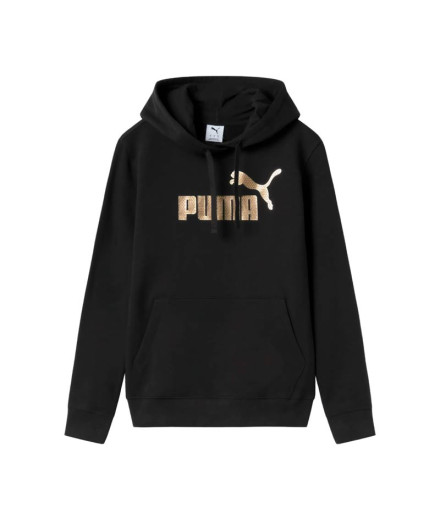 Moletom Puma Ess+ Textured Foil B Mulher Preto